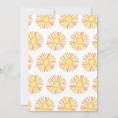 こ来この息子は私のサンシャインベビーシャワー 招待状 (裏面)