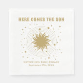 こ来この息子 |天の赤ちゃんシャワー スタンダードランチョンナプキン (正面)