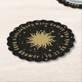 こ来この息子 |天の赤ちゃんシャワー ペーパーコースター (アングル)