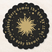 こ来この息子 |天の赤ちゃんシャワー ペーパーコースター (正面)