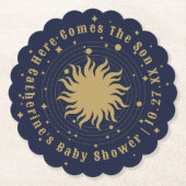 こ来この息子 |天の赤ちゃんシャワー ペーパーコースター (正面)