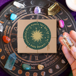 こ来この息子  天の赤ちゃんシャワー ラウンドシール