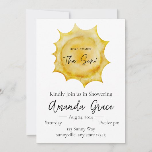 こ来この息子 招待状 (正面)