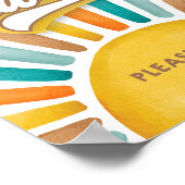 こ来この息子 |赤ちゃんシャワーの好意サイン ポスター (角)