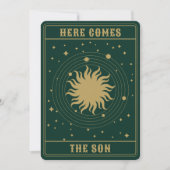 こ来この息子 | Sunタロットベビーシャワー 招待状 (正面)