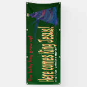 こ来この王イエス！クリスマスバナー 横断幕 (縦)