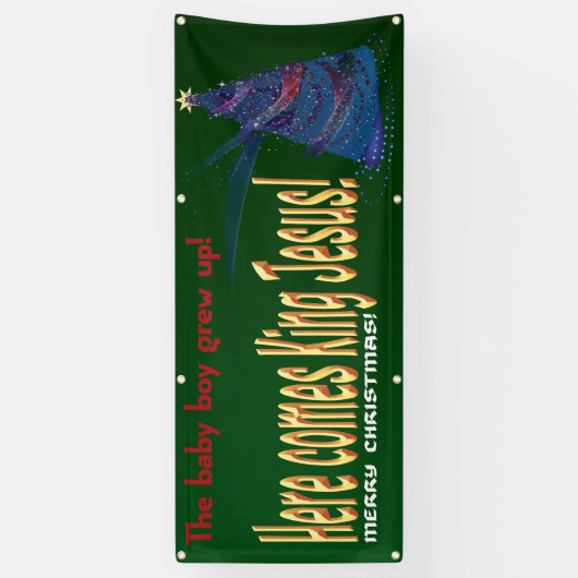 こ来この王イエス！クリスマスバナー 横断幕 (縦)