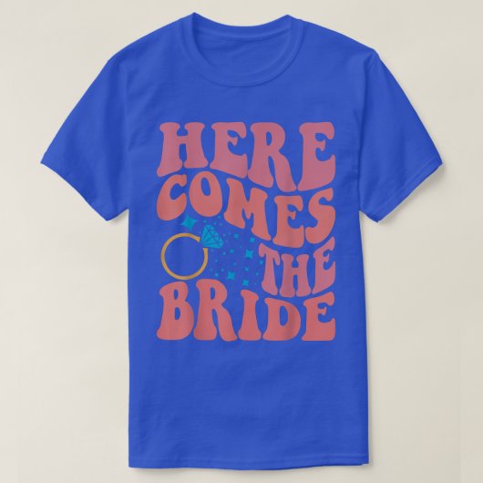 こ来この花嫁の結婚リングや輪の花ギ Tシャツ (デザイン正面)