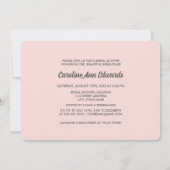 こ来この花嫁。モダンフローラブライダルシャワー 招待状 (裏面)