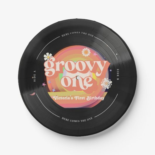 こ来このGroovy Vinylの誕生日 ペーパープレート (正面)