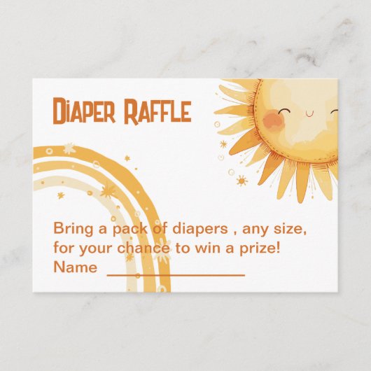 こ来このSun boho赤ちゃんシャワーエンクロージャカード エンクロージャーカード (正面)