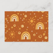 こ来このSun boho赤ちゃんシャワーエンクロージャカード エンクロージャーカード (裏面)