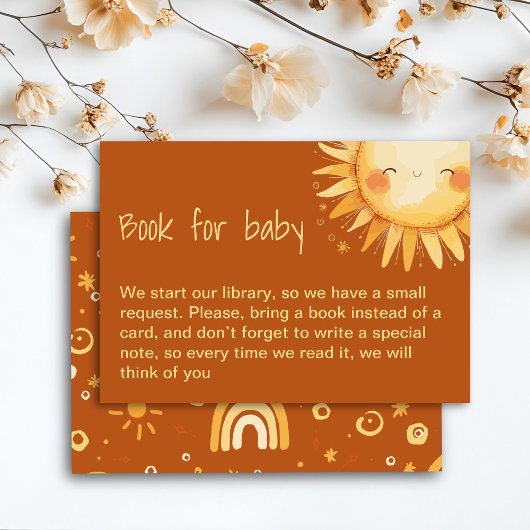 こ来このSun boho赤ちゃんシャワーエンクロージャカード エンクロージャーカード