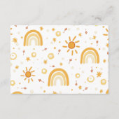 こ来このSun boho赤ちゃんシャワーエンクロージャカード エンクロージャーカード (裏面)