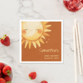 こ来このSun boho赤ちゃんシャワーエンクロージャカード スタンダードカクテルナプキン (インサイチュ)