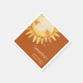 こ来このSun boho赤ちゃんシャワーエンクロージャカード スタンダードカクテルナプキン (角)