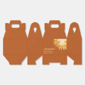 こ来このSun boho赤ちゃんシャワーエンクロージャカード フェイバーボックス (見開き)