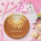 こ来このSun boho赤ちゃんシャワーエンクロージャカード ペーパープレート (パーティー)