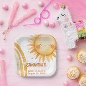 こ来このSun boho赤ちゃんシャワーエンクロージャカード ペーパープレート (パーティー)