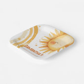 こ来このSun boho赤ちゃんシャワーエンクロージャカード ペーパープレート (傾斜あり)
