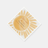 こ来このSun Ray Yellowブライダルシャワー スタンダードカクテルナプキン (角)