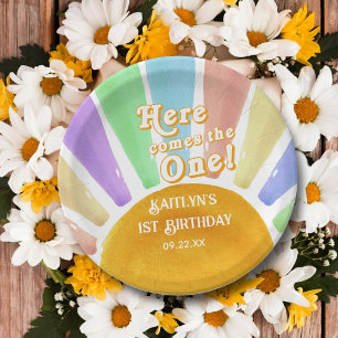 こ来これ!レトロボホサン1歳の誕生日 ペーパープレート