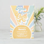 こ来こOne Boho Sunshine 1st誕生日 招待状 (スタンド正面)