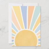 こ来こOne Boho Sunshine 1st誕生日 招待状 (裏面)