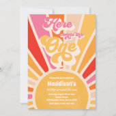 こ来こOne Boho Sunshine 1st誕生日 招待状 (正面)