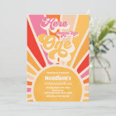 こ来こOne Boho Sunshine 1st誕生日 招待状 (スタンド正面)