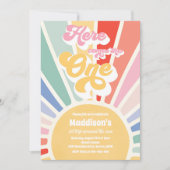 こ来こOne Boho Sunshine 1st誕生日 招待状 (正面)