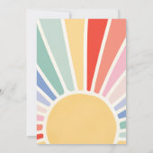 こ来こOne Boho Sunshine 1st誕生日 招待状 (裏面)