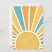 こ来こOne Boho Sunshine 1st誕生日 招待状 (裏面)