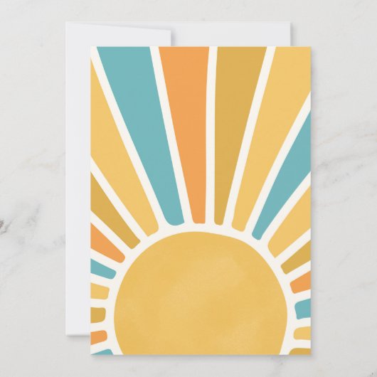 こ来こOne Boho Sunshine 1st誕生日 招待状 (裏面)