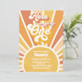 こ来こOne Boho Sunshine 1st誕生日 招待状 (スタンド正面)