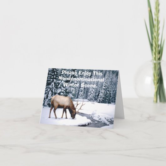 こ楽しむの非宗派的な冬のシーンをお願いします。 カード (正面)
