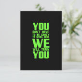 こ熱狂するこで働くおもしろい従業員への贈り物 サンキューカード (スタンド正面)