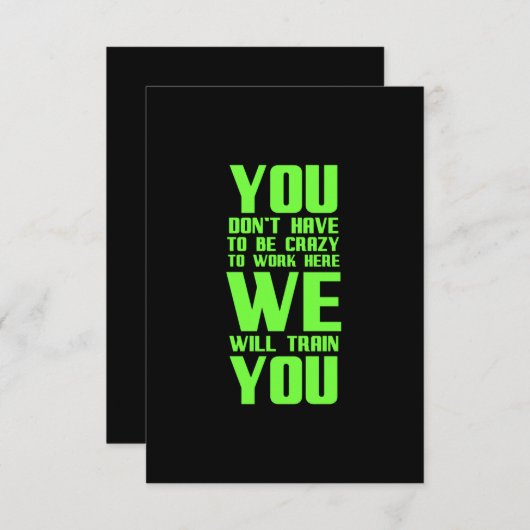 こ熱狂するこで働くおもしろい従業員への贈り物 サンキューカード (正面/裏面)