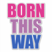 こ生まれこの方法Bisexual BiプライドLGBTQ シール (正面)