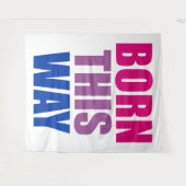 こ生まれこの方法Bisexual BiプライドLGBTQ タペストリー (正面(横))