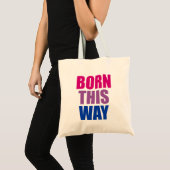 こ生まれこの方法Bisexual BiプライドLGBTQ トートバッグ (正面(商品))