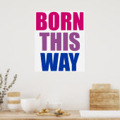 こ生まれこの方法Bisexual BiプライドLGBTQ ポスター (キッチン)