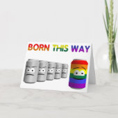 こ生まれそLGBTレインボーストライプー カード (正面)