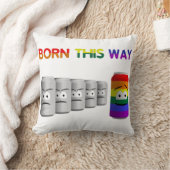 こ生まれそLGBTレインボーストライプー クッション (ブランケット)
