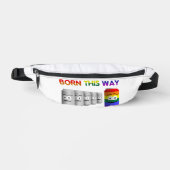 こ生まれそLGBTレインボーストライプー ファニーパック (正面)