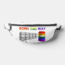 こ生まれそLGBTレインボーストライプー ファニーパック
