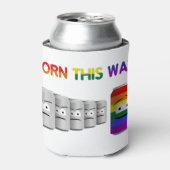 こ生まれそLGBTレインボーストライプー 缶クーラー (缶正面)