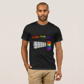 こ生まれそLGBTレインボーストライプー Tシャツ (正面フル)