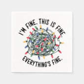 こ素晴らしれは素晴らし全ておもしろいクリスマス スタンダードカクテルナプキン (正面)