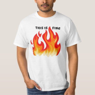 「こ素晴らしれ」(黒+火と炎) Tシャツ